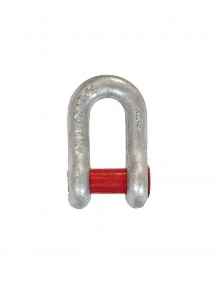 Carfer Alloy steel Dee shackle with red pin with square sunken hole