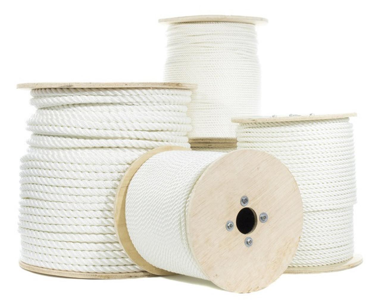 Nylon 3-4strand mooring rope white