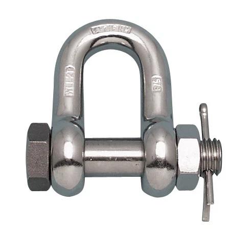 Stainless Steel US Security Dee Shackle G2150 synodinos sa peiraias stainless steel d shackles with safety pin synodinos