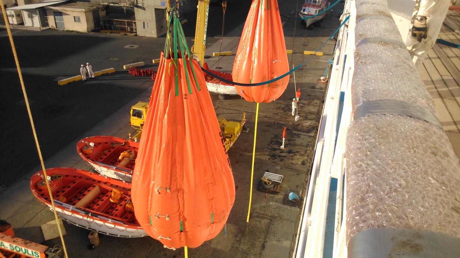 Overload proof test using load cells and water bags