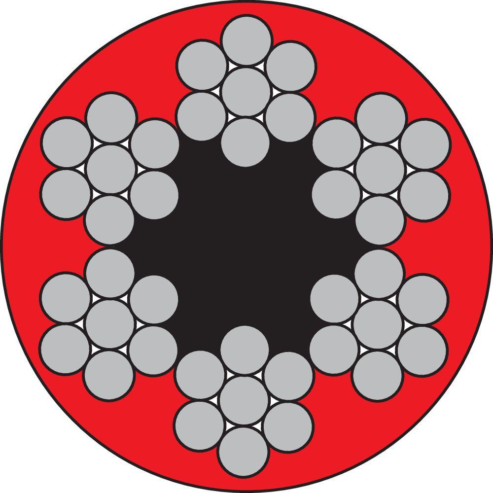 Συρματόσχοινο με πλαστική επένδυση Γαλβ. 6x7