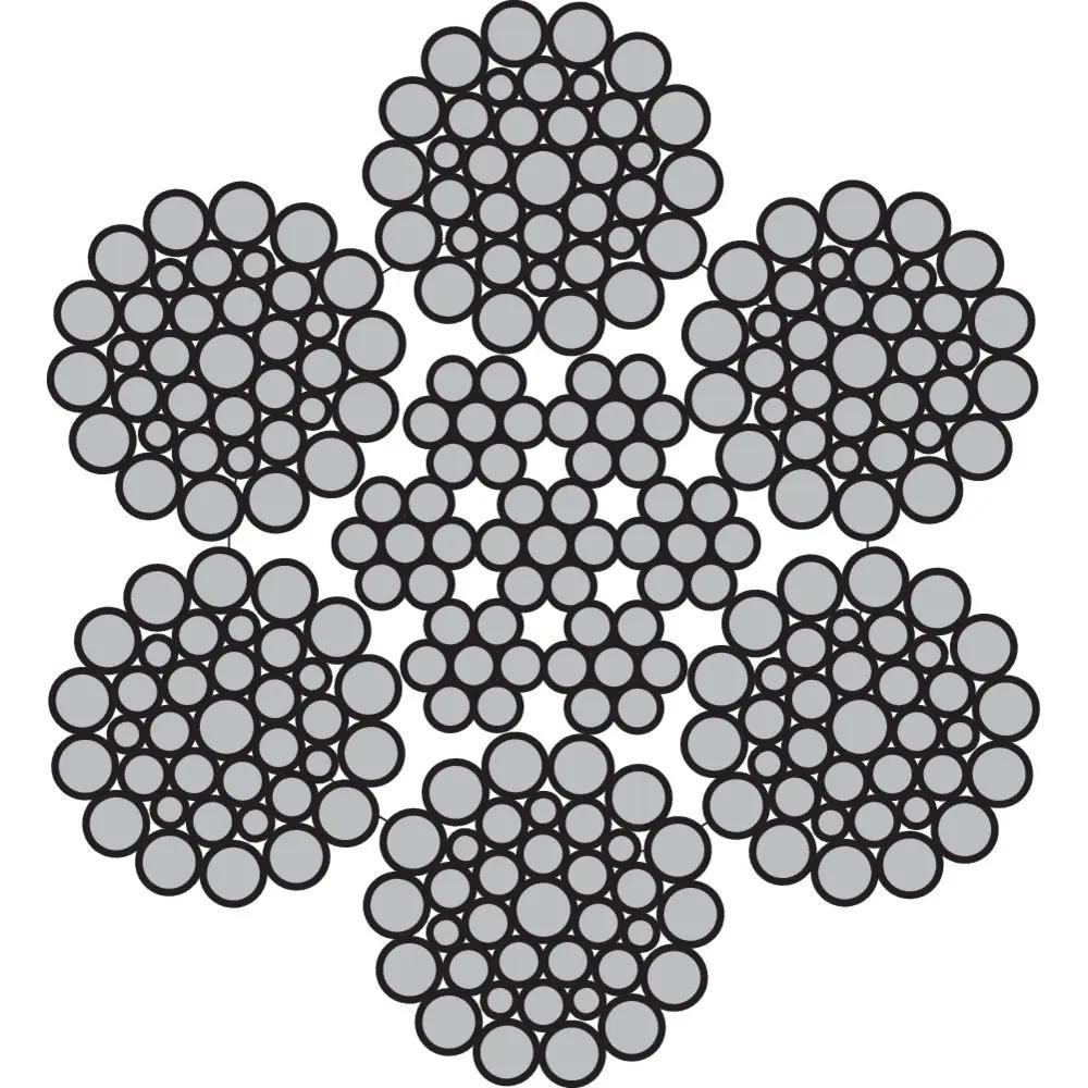 Συρματόσχοινο 6x36+ΧΨ Γαλβ.