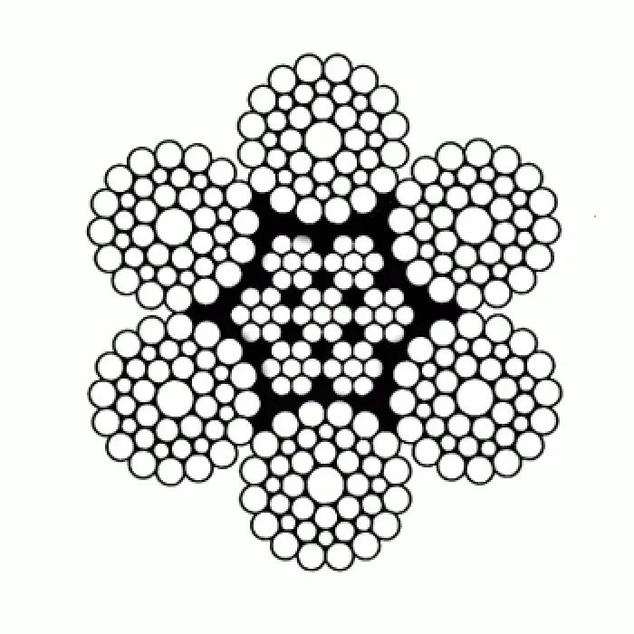 Συρματόσχοινο 6x41+ΧΨ Γαλβ.