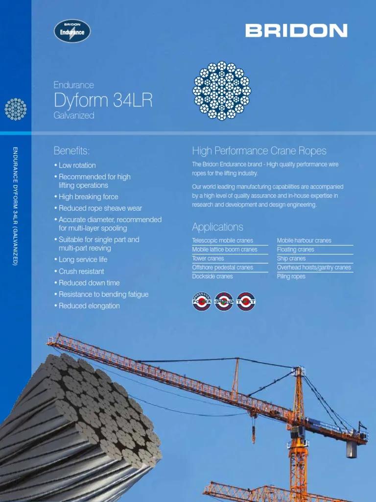 Compacted Rope Bridon Synodinos SA | Bridon Dyform 34LR (PI)